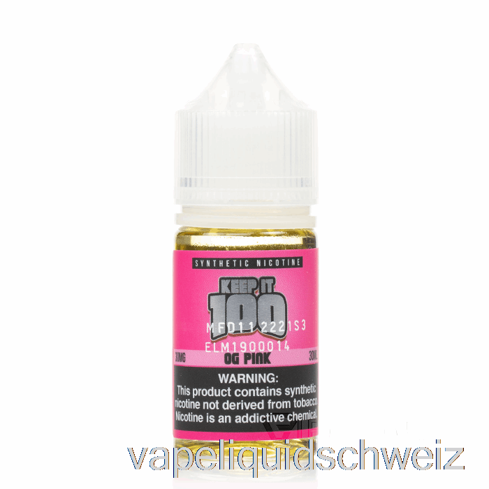 Und Rosa Salze – Behalten Sie 100 – 30 Ml 30 Mg Vape Liquid E-Liquid Schweiz